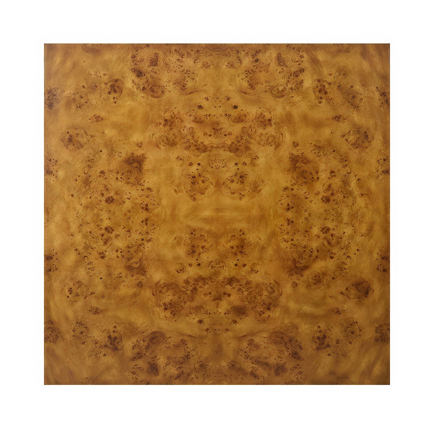 Modern Square Burl Wood Coffee Table