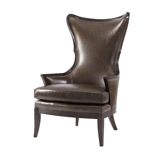 Fauteuil à oreilles rembourré moderne