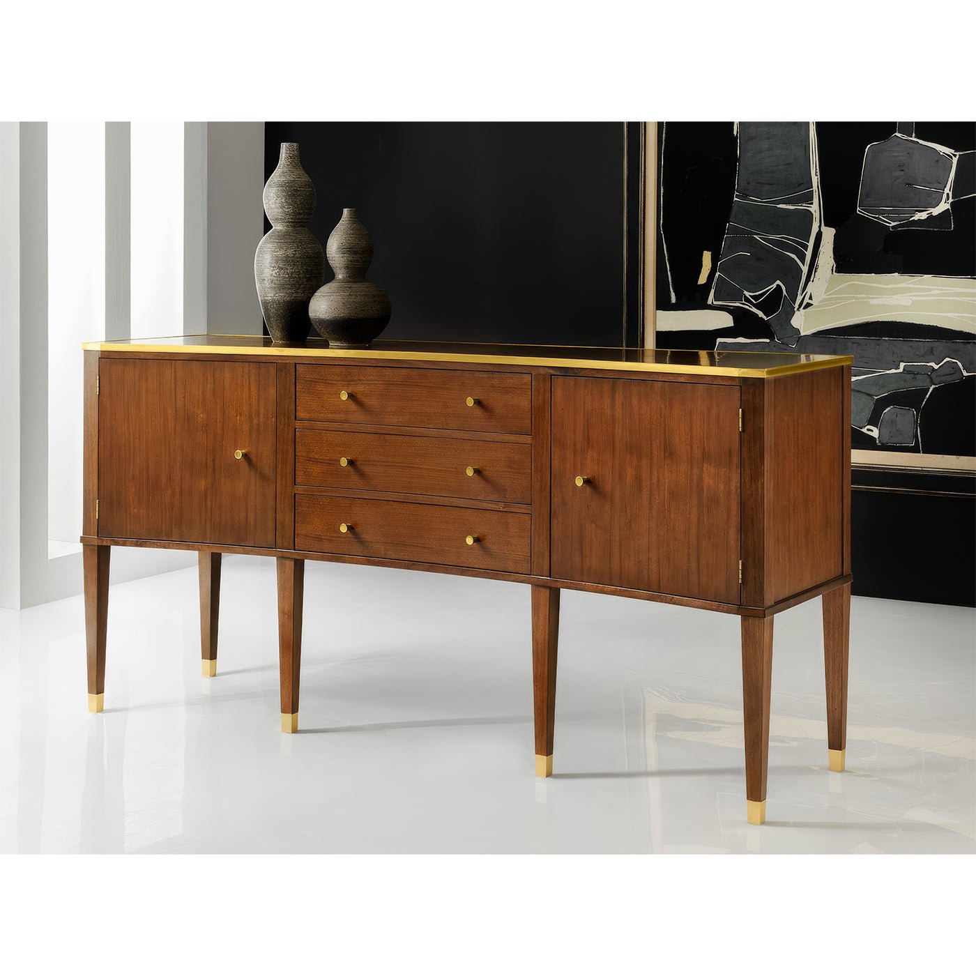 Modern Walnut Sideboard