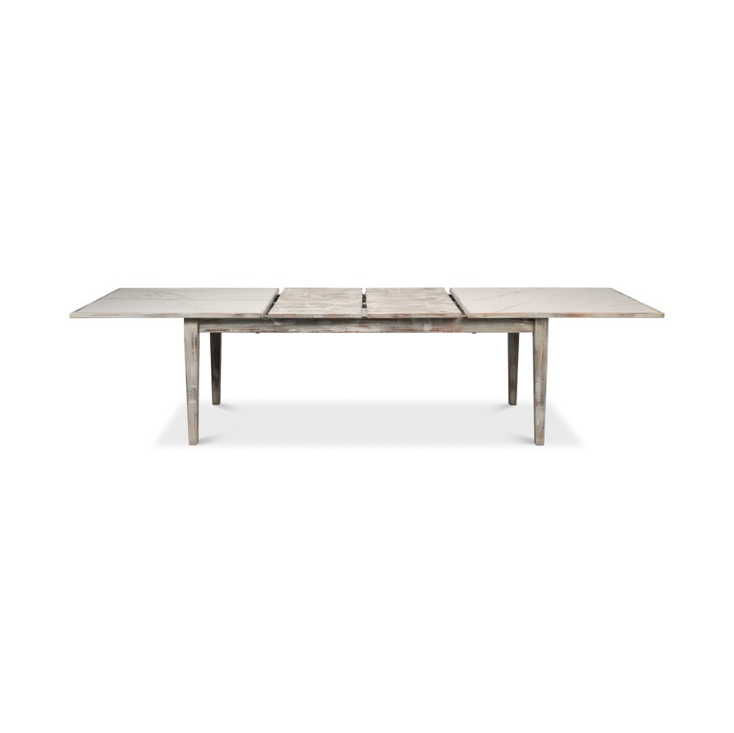 Table extensible peinte en gris néoclassique