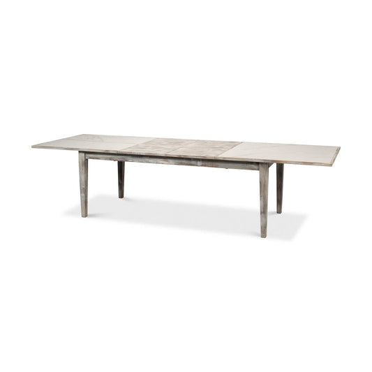 Table extensible peinte en gris néoclassique