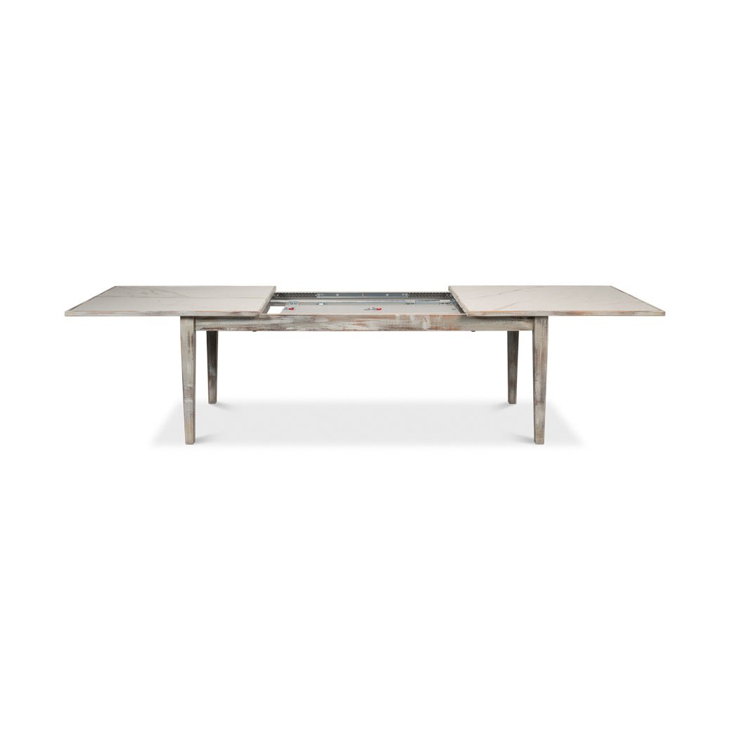 Table extensible peinte en gris néoclassique