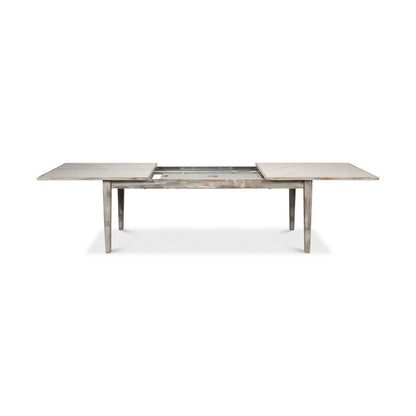 Table extensible peinte en gris néoclassique