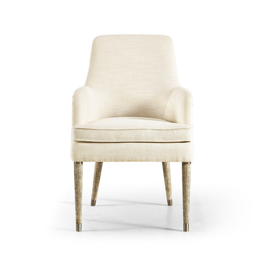 Organic Modern Linen Upholstered Armchair