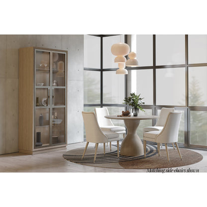 Organic Modern Linen Upholstered Armchair