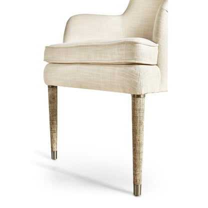 Organic Modern Linen Upholstered Armchair