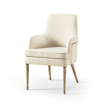 Organic Modern Linen Upholstered Armchair