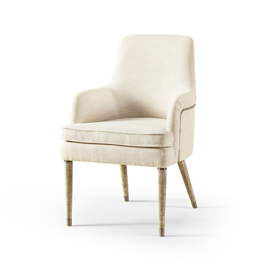 Organic Modern Linen Upholstered Armchair
