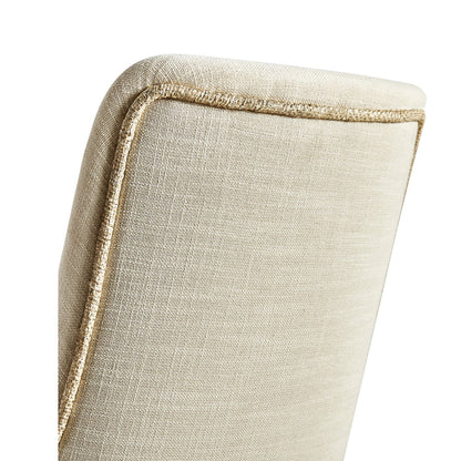 Organic Modern Linen Upholstered Side Chair
