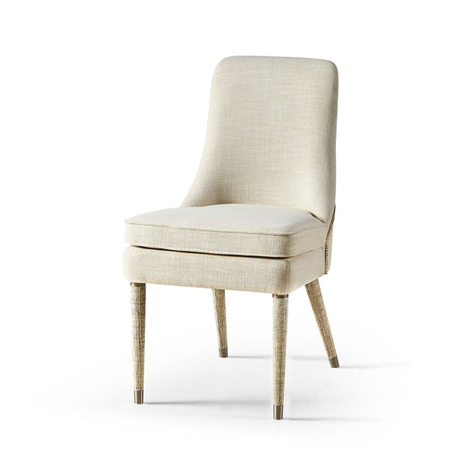 Organic Modern Linen Upholstered Side Chair
