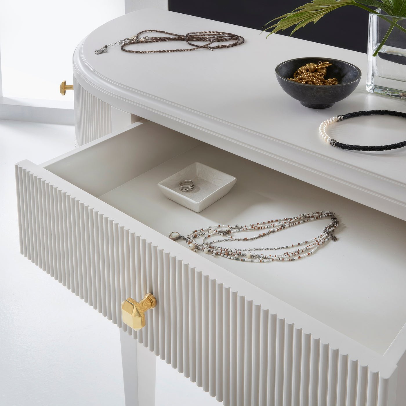 Painted Art Deco Console Vanity