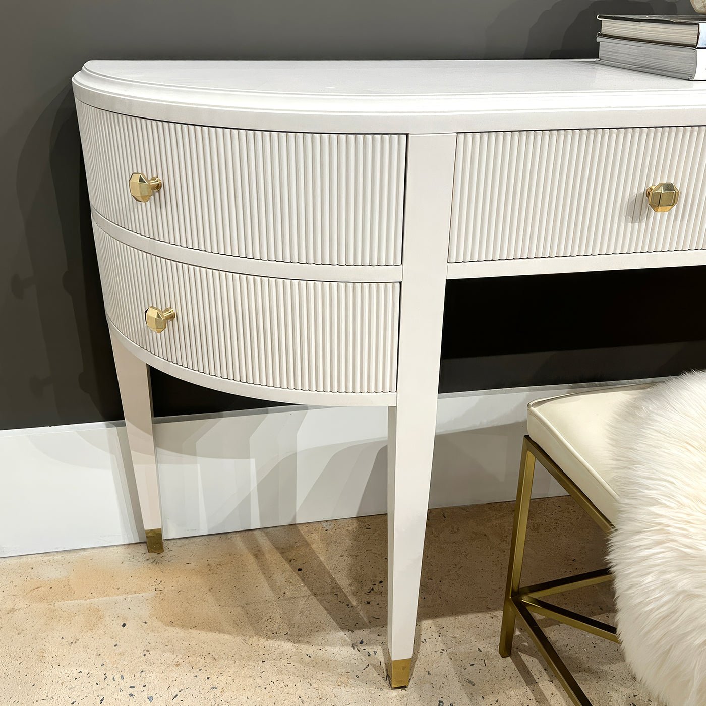 Painted Art Deco Console Vanity