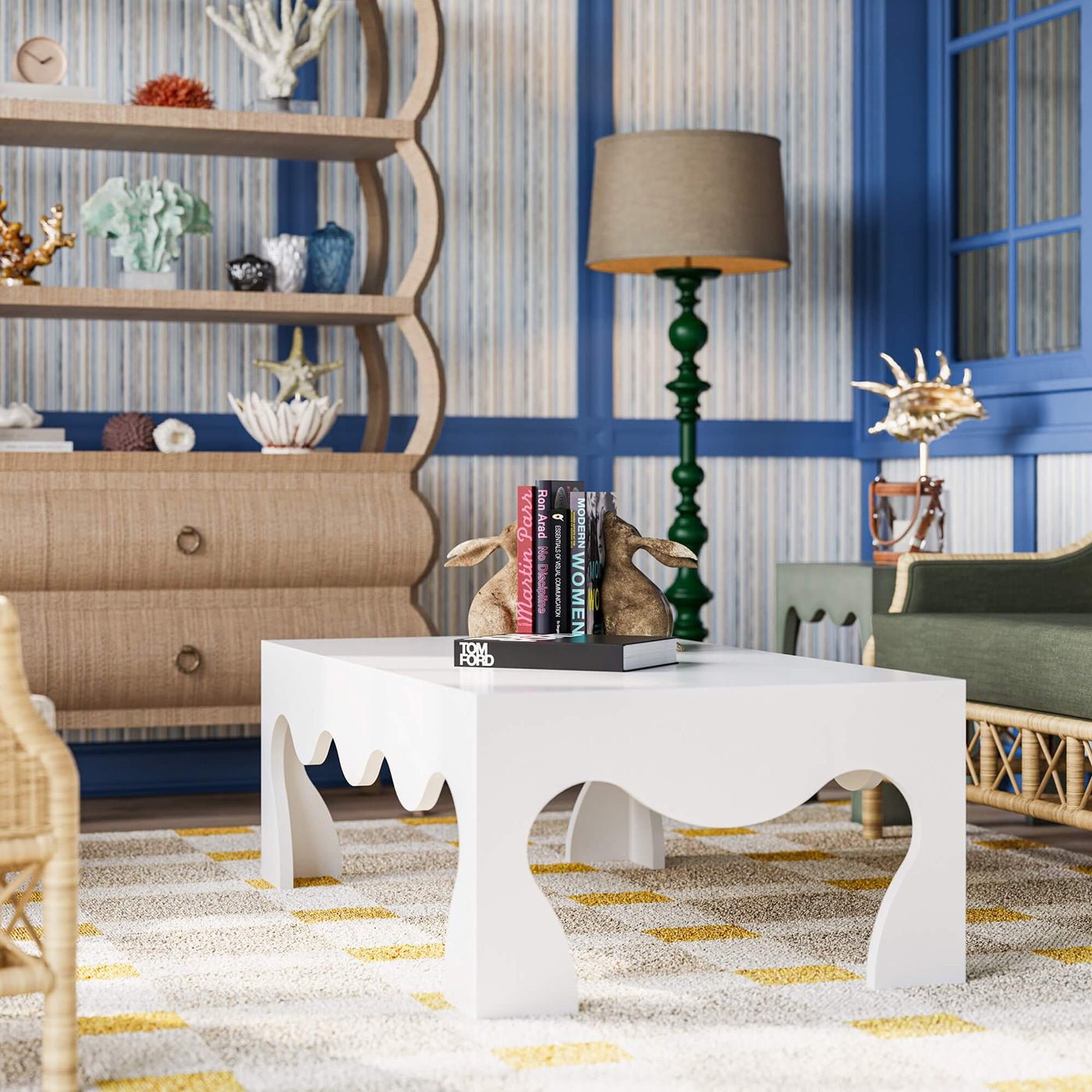 Table basse moderne peinte