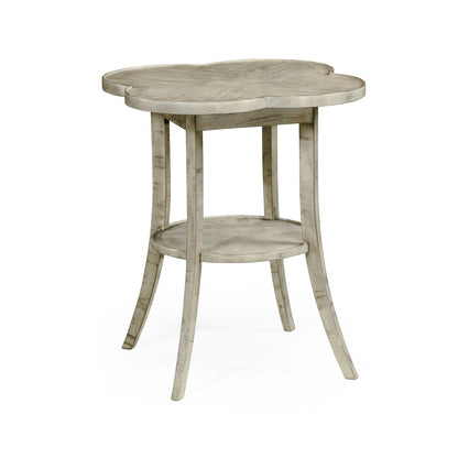 Quatrefoil French Country End Table - Rustic Grey