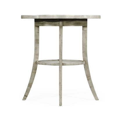 Quatrefoil French Country End Table - Rustic Grey