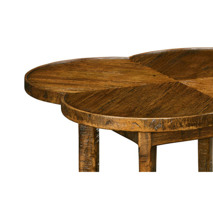 Quatrefoil French Country End Table - Walnut Finish