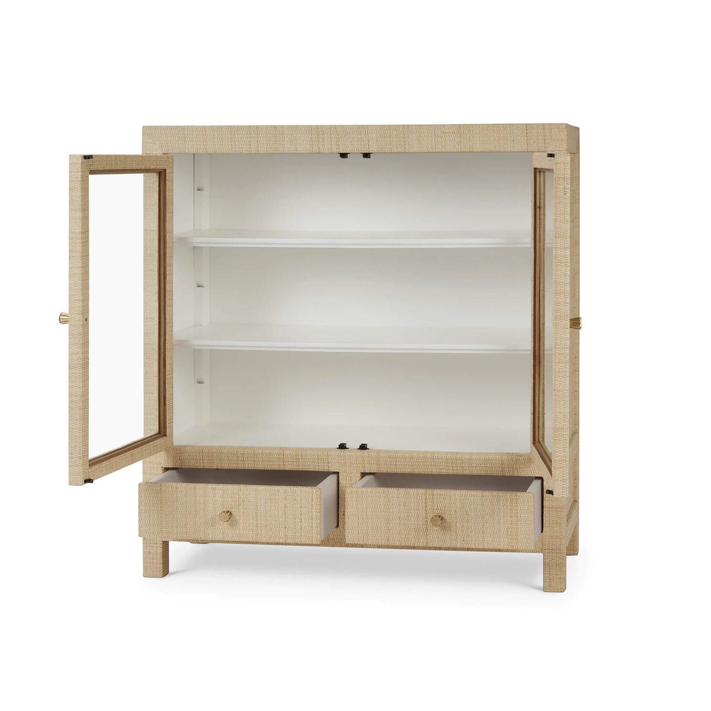 Petite armoire enveloppée de rotin