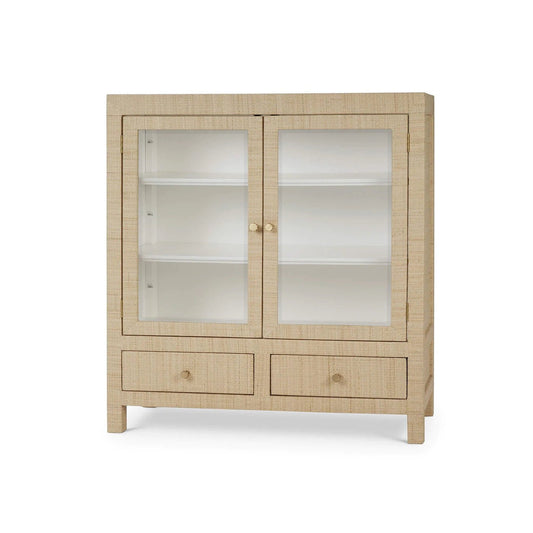 Petite armoire enveloppée de rotin