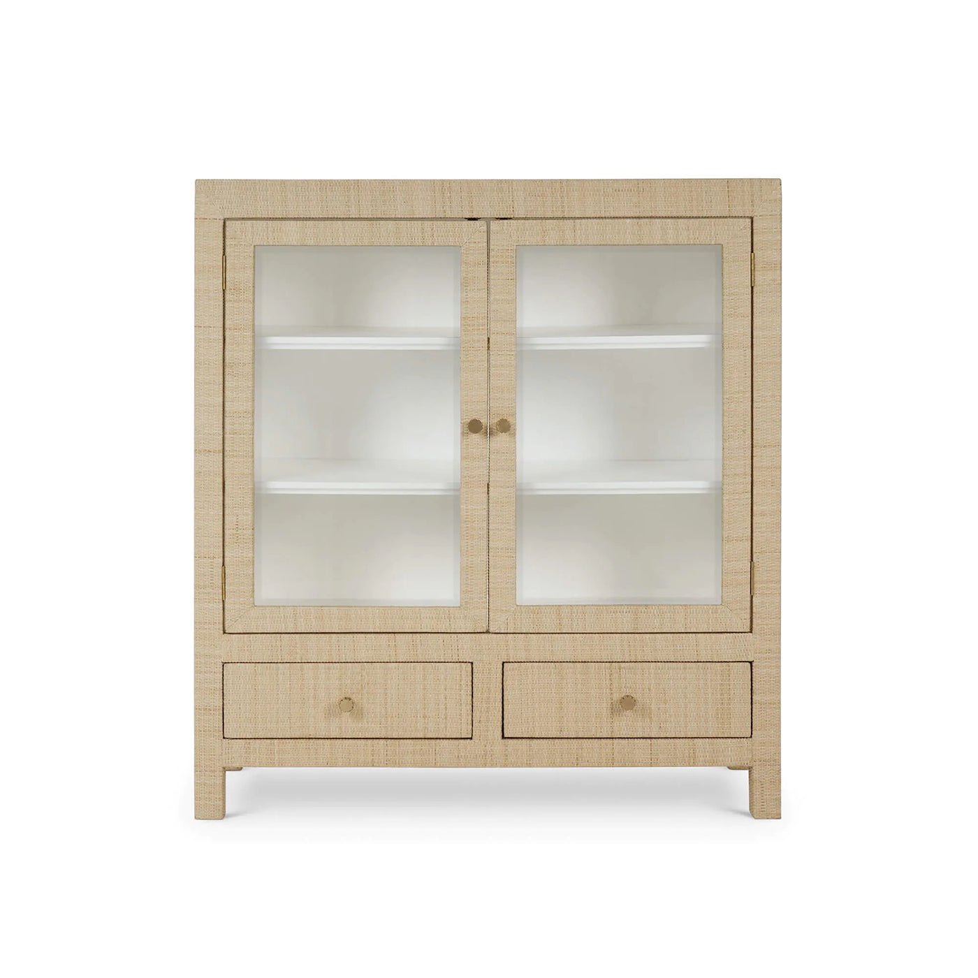 Petite armoire enveloppée de rotin