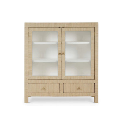 Petite armoire enveloppée de rotin
