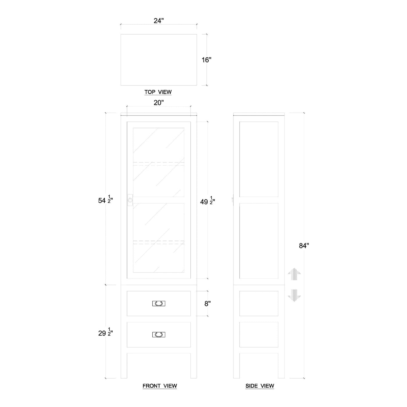 Armoire haute recouverte de rotin