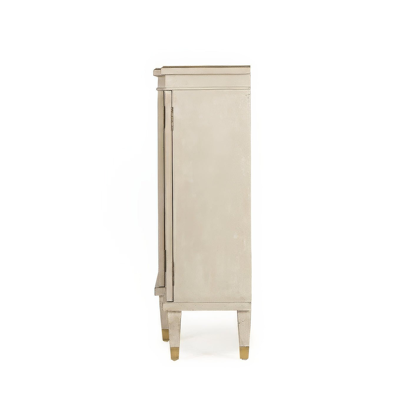 Regency Antiqued Gray Painted Credenza