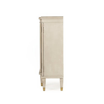 Regency Antiqued Gray Painted Credenza