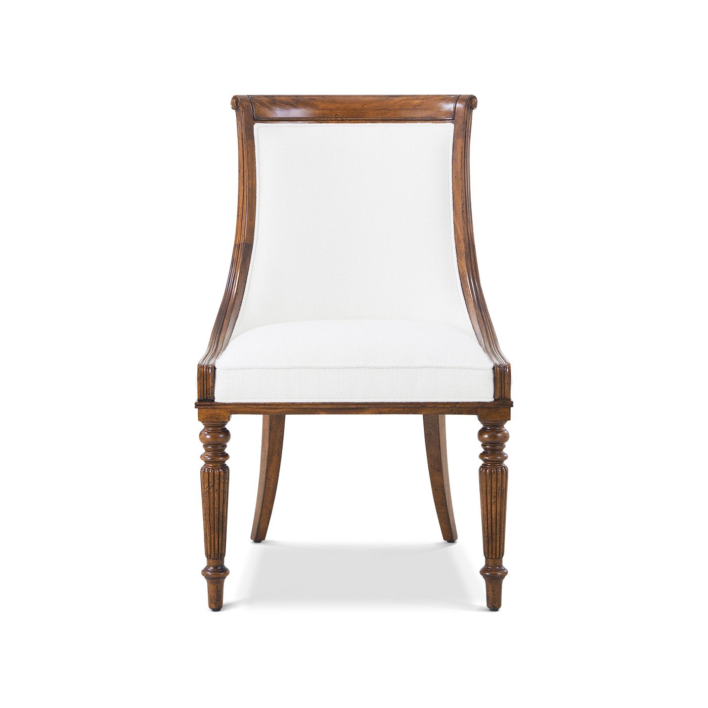 Chaise de salle à manger en acajou Regency