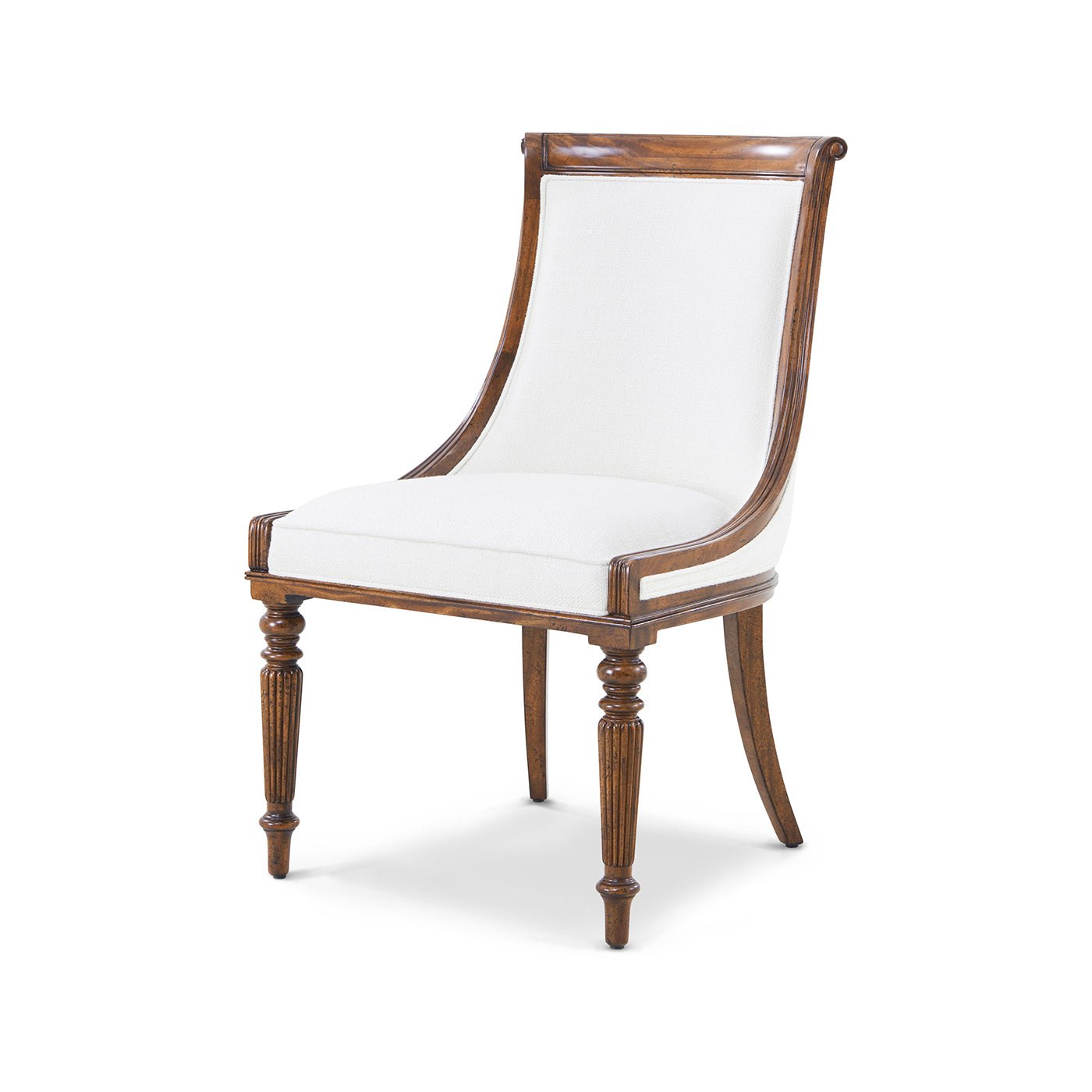Chaise de salle à manger en acajou Regency