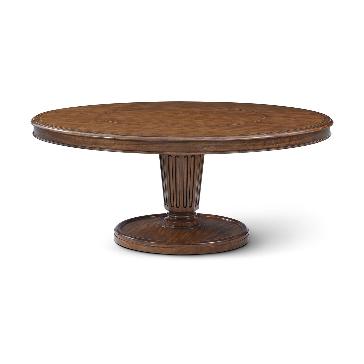 Table à manger ronde de style Régence de 72 pouces
