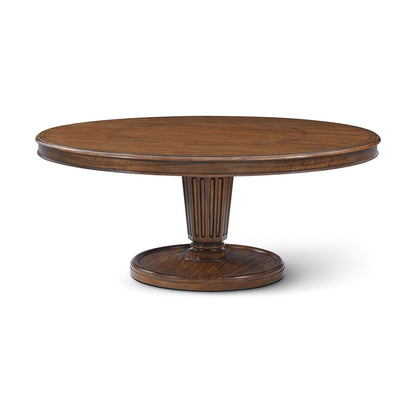 Table à manger ronde de style Régence de 72 pouces