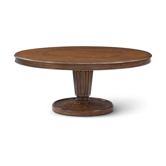 Table à manger ronde de style Régence de 72 pouces