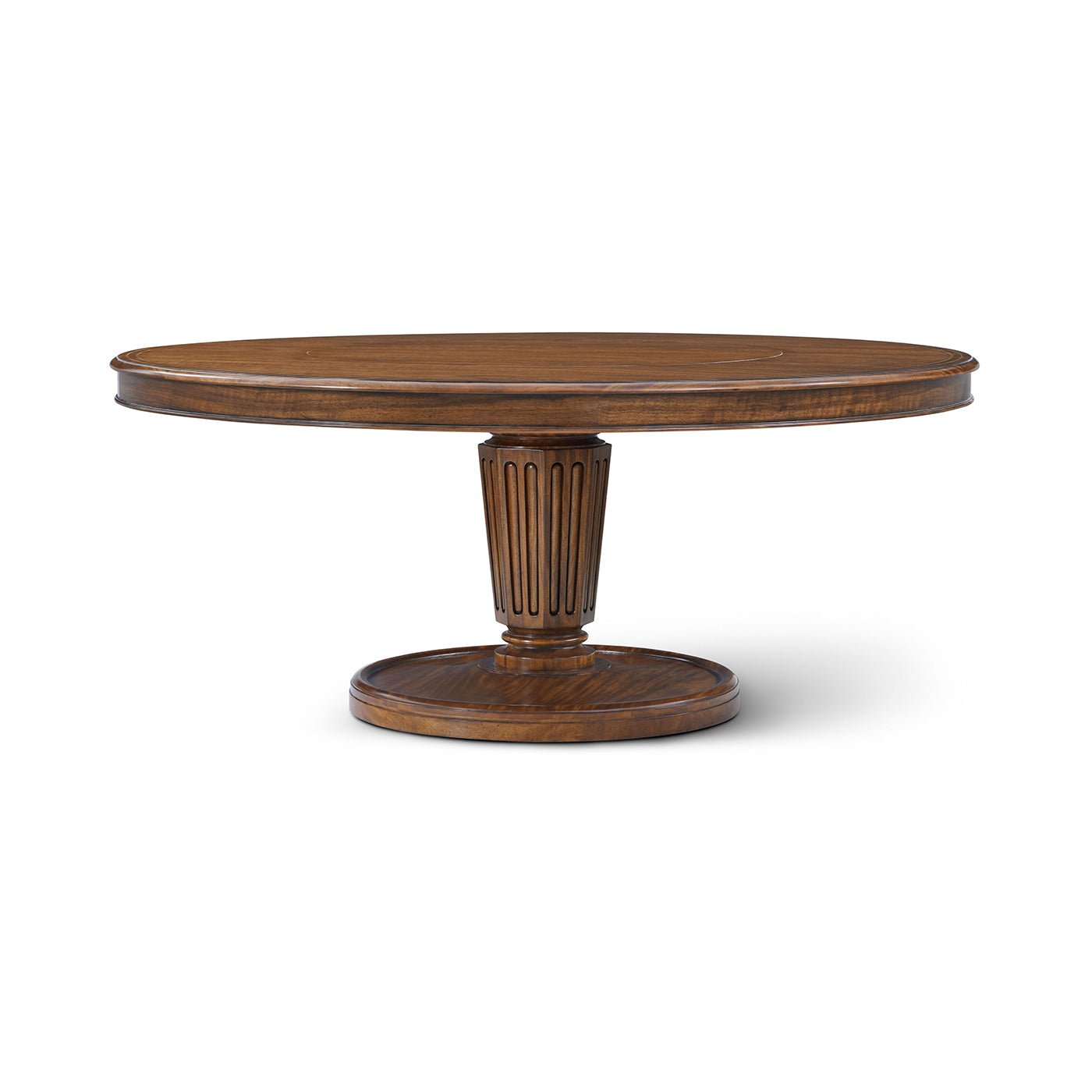 Table à manger ronde de style Régence de 72 pouces