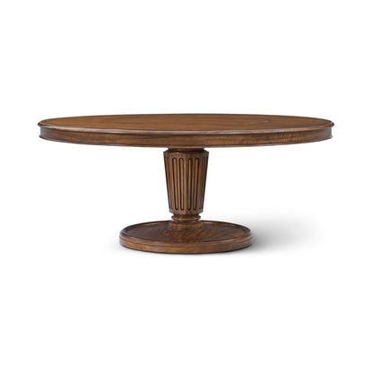 Table à manger ronde de style Régence de 72 pouces
