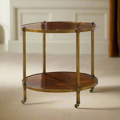 Regency Style Antique Brass End Table