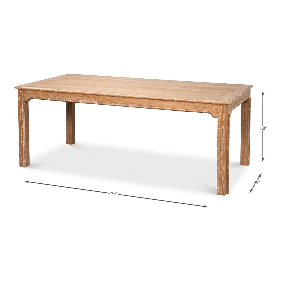Table à manger Regency en chêne blanchi