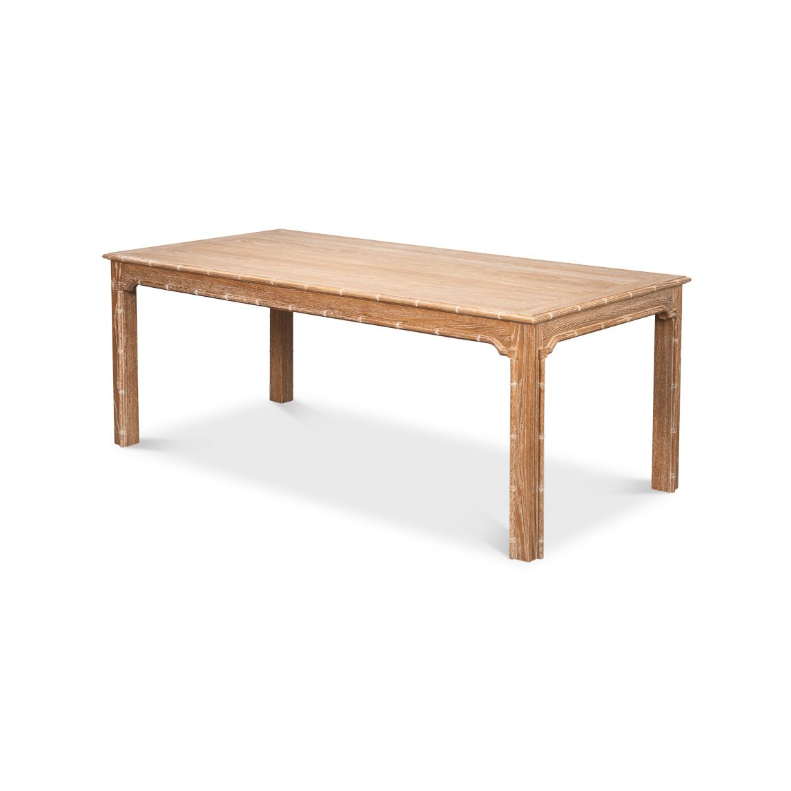 Table à manger Regency en chêne blanchi