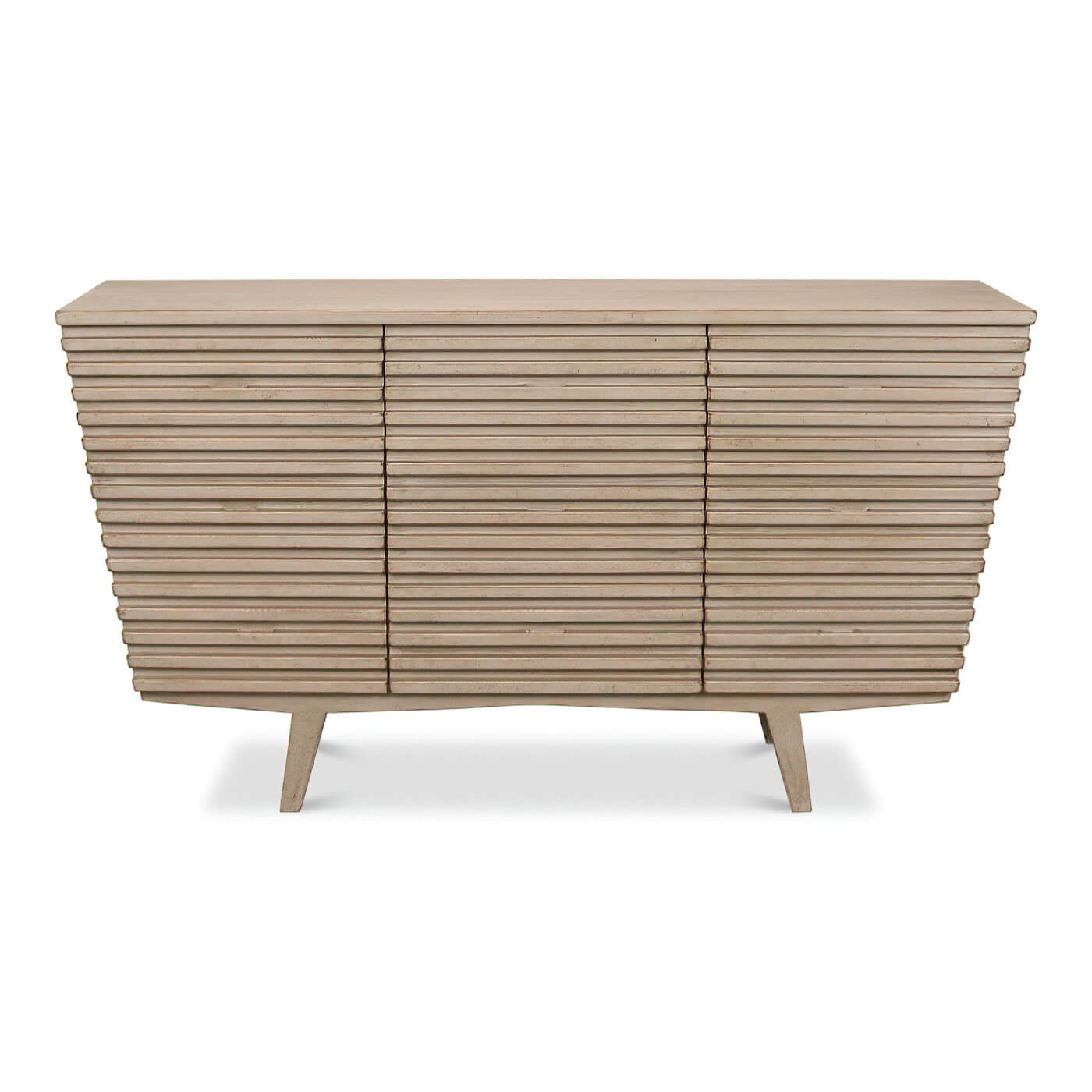 Commode géométrique côtelée à neuf tiroirs