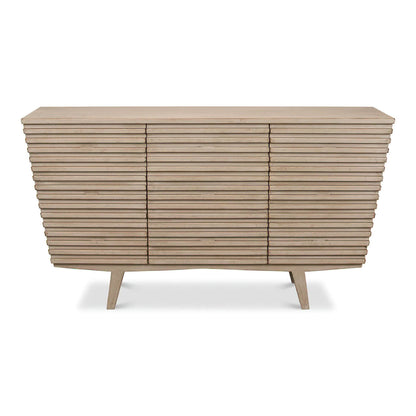 Commode géométrique côtelée à neuf tiroirs