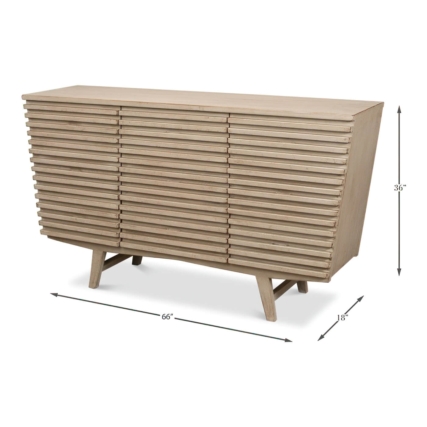Commode géométrique côtelée à neuf tiroirs