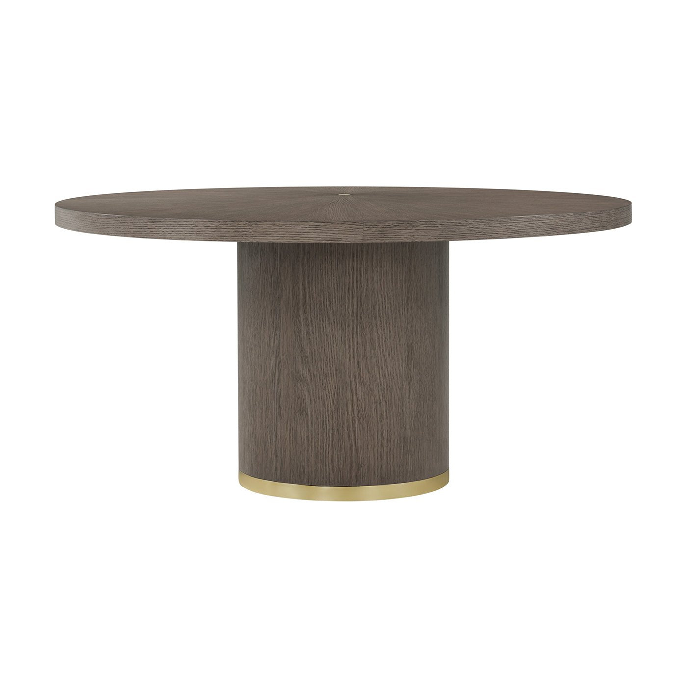 Table à manger ronde Hollywood Regency - Vison foncé