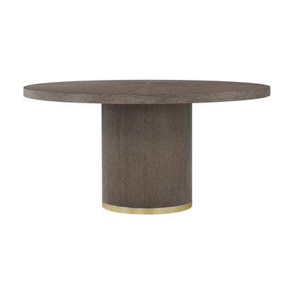 Table à manger ronde Hollywood Regency - Vison foncé