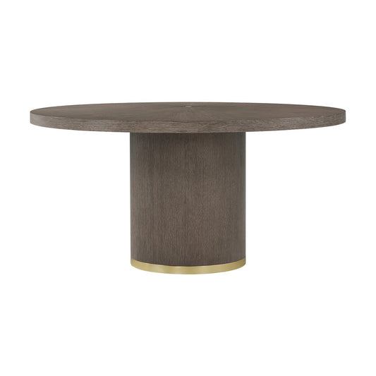 Table à manger ronde Hollywood Regency - Vison foncé