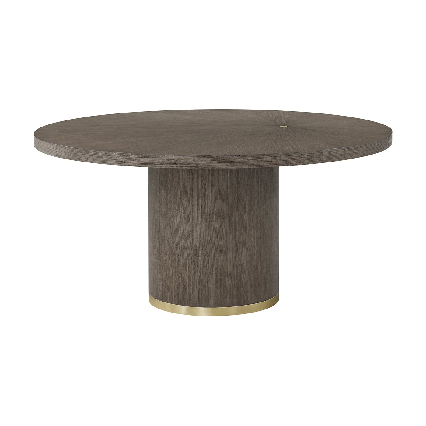 Table à manger ronde Hollywood Regency - Vison foncé