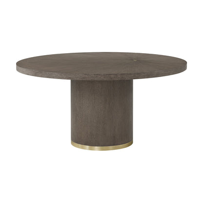 Table à manger ronde Hollywood Regency - Vison foncé