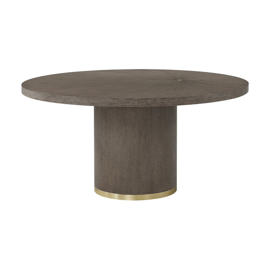 Table à manger ronde Hollywood Regency - Vison foncé