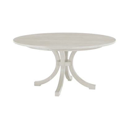Table à manger ronde blanche de style côtier 