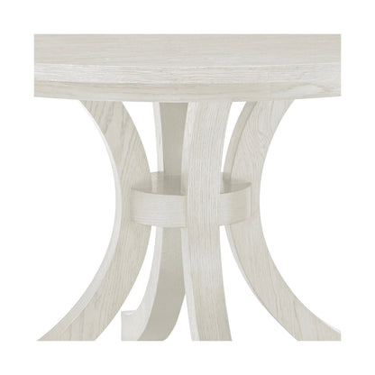 Table à manger ronde blanche de style côtier 