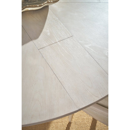 Table à manger ronde blanche de style côtier Jupe 
