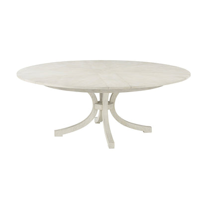 Table à manger ronde blanche de style côtier Jupe 